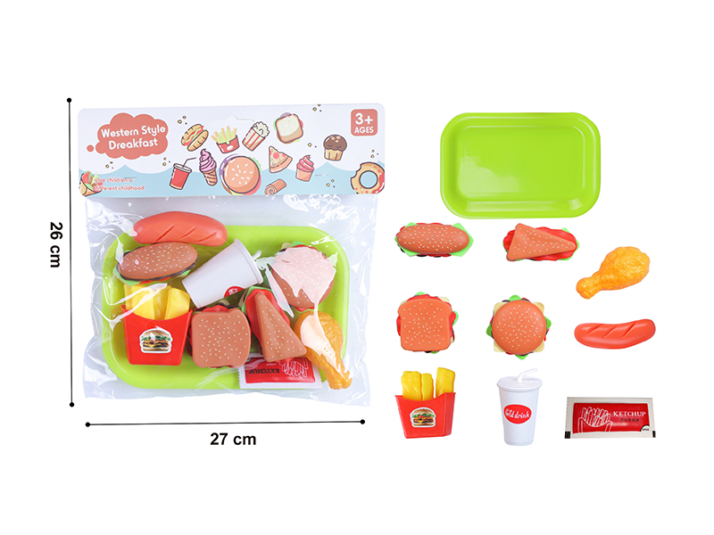 10PCS Hamburger Toy Set