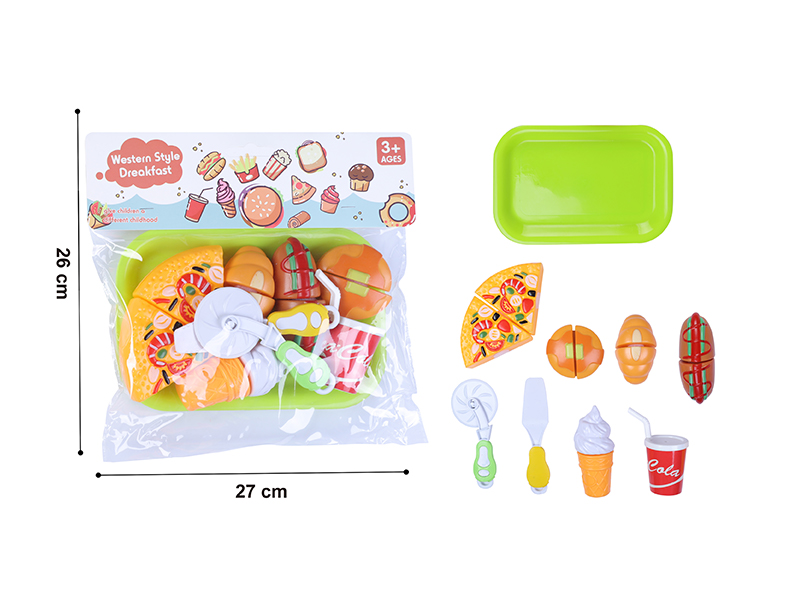 10PCS Hamburger And Pizza Toy Set