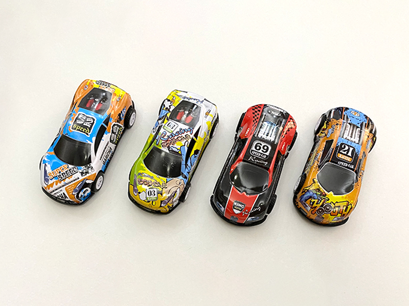4PCS Pull Back Painted Gull Racing Cars