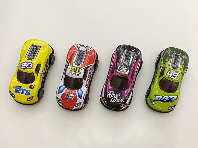 4PCS Pull Back Painted Gull Police Cars