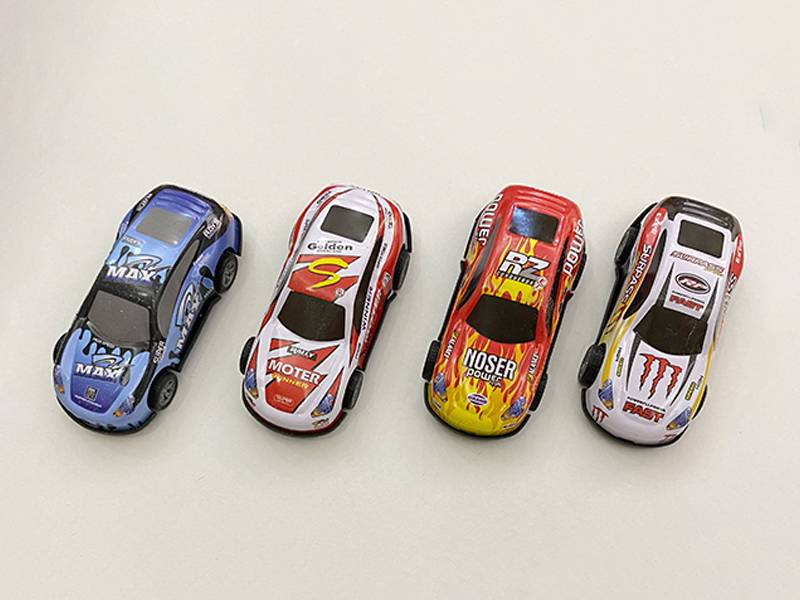 4PCS Pull Back Painted Gull Off-road Vehicle