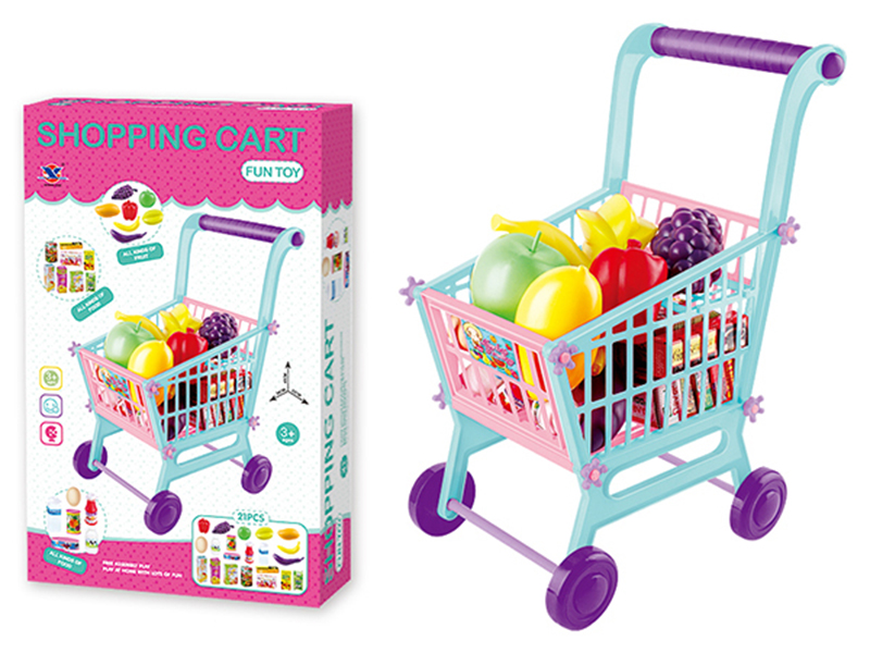 Fruits And Vegetables Shopping Cart 48pcs