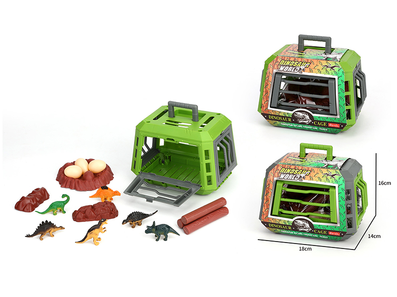 6 Small Dinosaurs With Cages