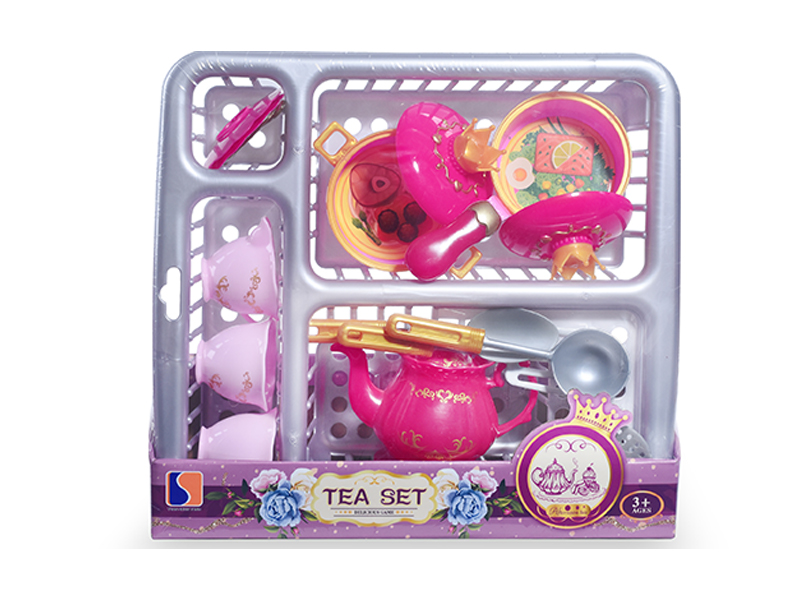 Toy Tea Tableware Basket