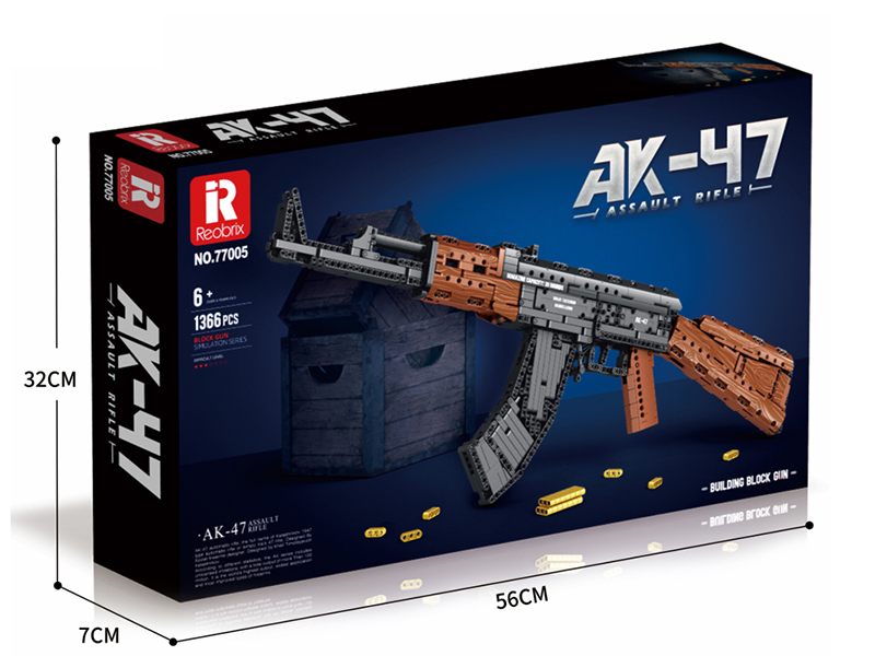 AK47 Assault Rifle Building Blocks 1366PCS