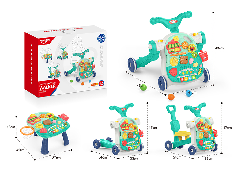 4 In 1 Multifunctional Baby Walker(Green)