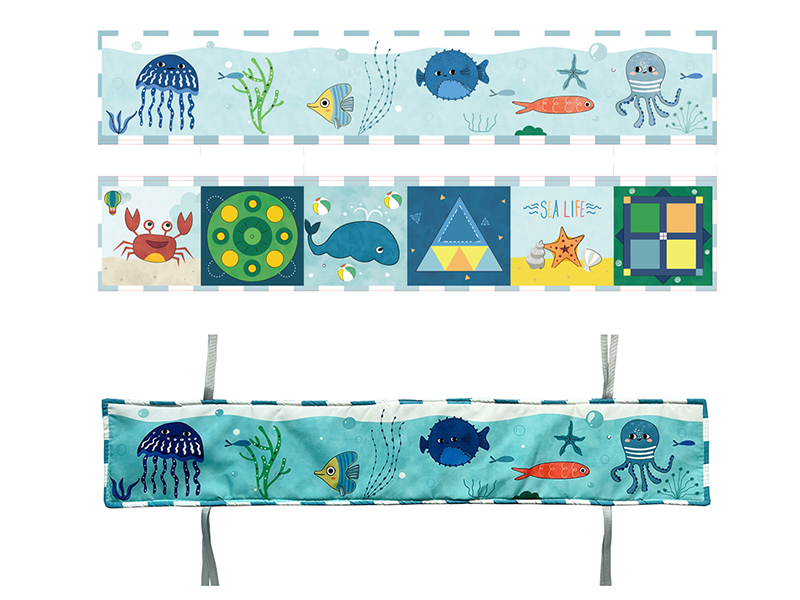 Sea World Multicolor Bed Surround (With BB Whistle)