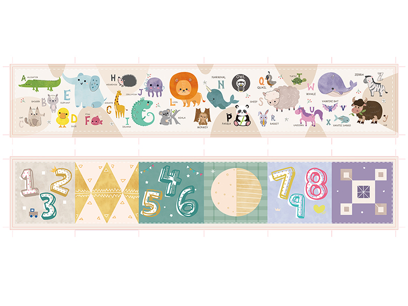 Alphabet Multicolor Bed Surround (With BB Whistle)