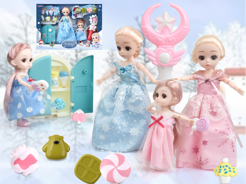 Doll Refrigerator Parent-Child Set