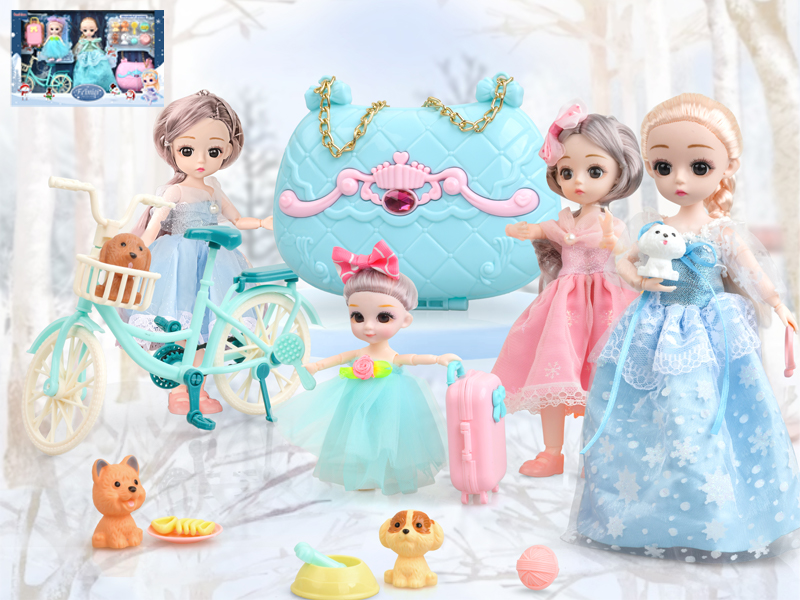Doll Ice And Snow Bicycle Set