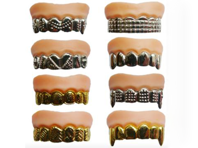 Gold And Silver Teeth Dentures