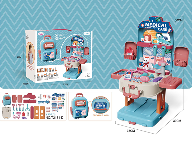 3-In-1 Medical Set Backpack (With Fabric Pet Dog)