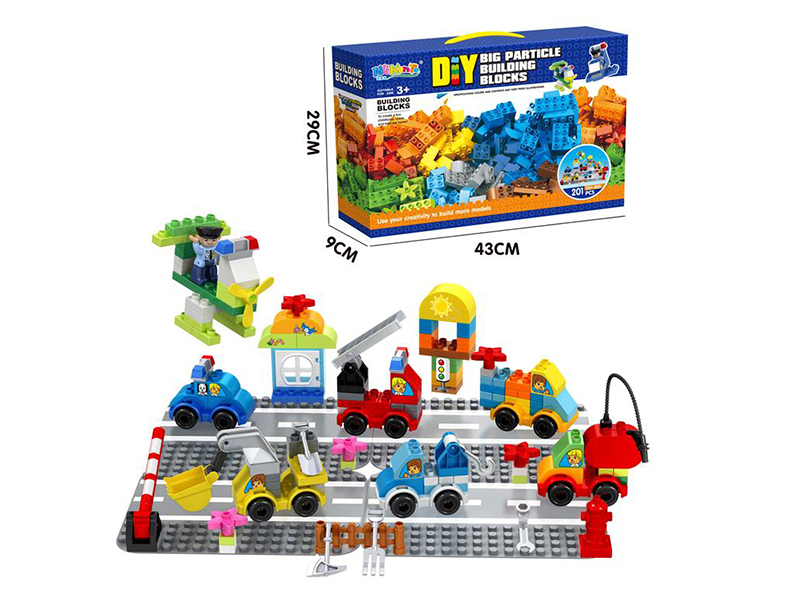 201pcs Cars Building Blocks + Base Plate