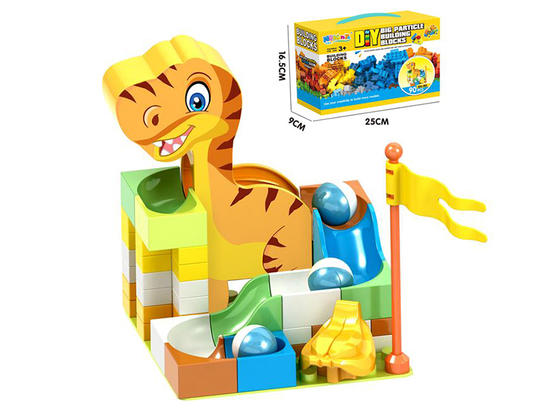 90PCS Dinosaur Slideway Building Blocks + 1 Pieces 8*8 Base Plate