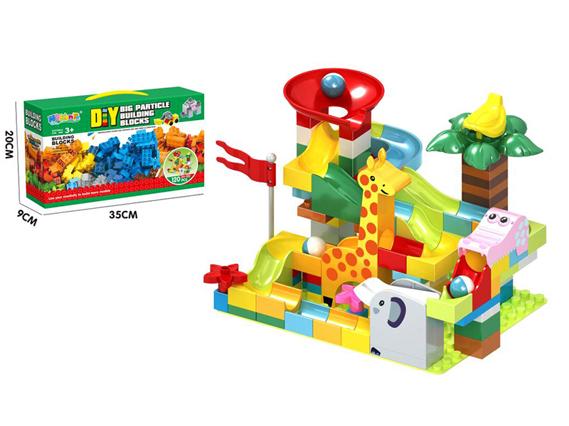 120pcs Animal Slideway Building Blocks + 1 Pieces 12*16 Base Plate