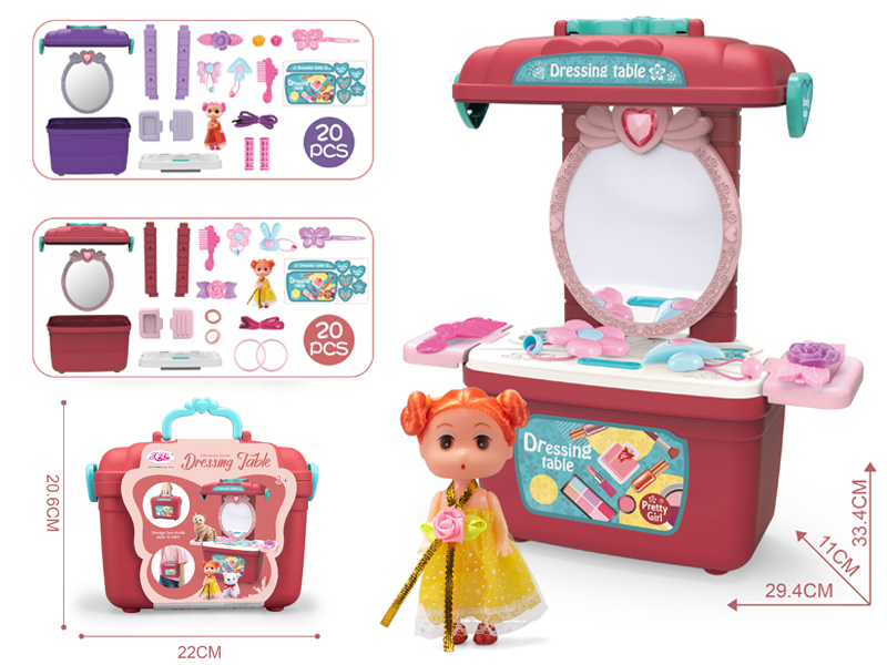 Dressing Table Accessories + 3.5 Inch Doll