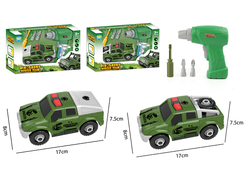 DIY Assembly Friction Jeep + Electric Drill