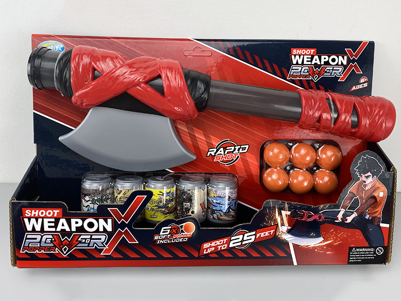 Air Pressure Axe Gun + 6 EVA Bullets + 5 Cans