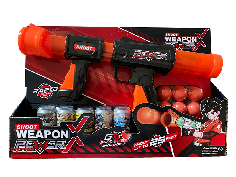 EVA Air Pressure Soft Bullet Gun(5 Coke Bottles + 6 Bullets)