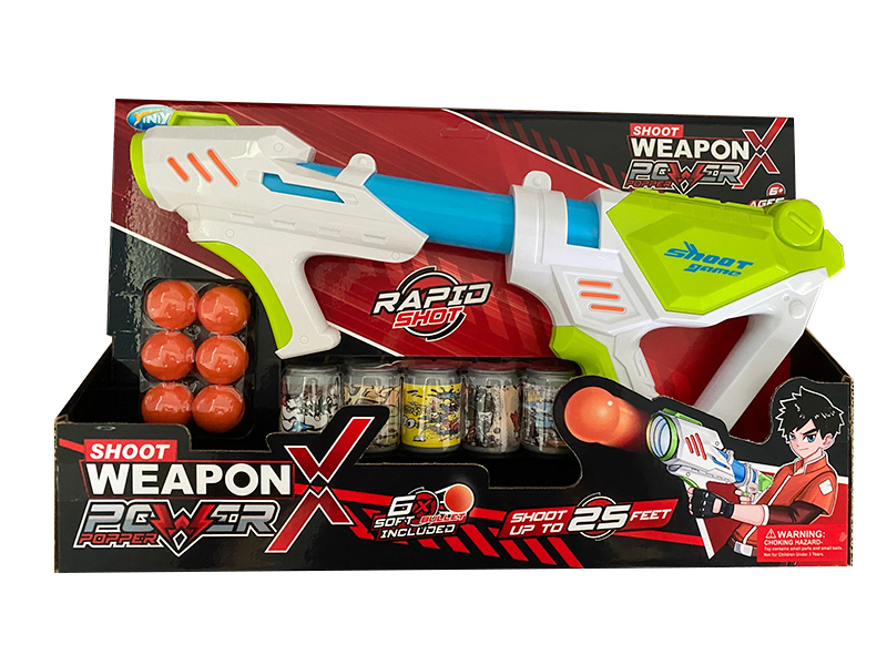 EVA Air Pressure Gun(With Sping,6 Bullets,5 Cans)