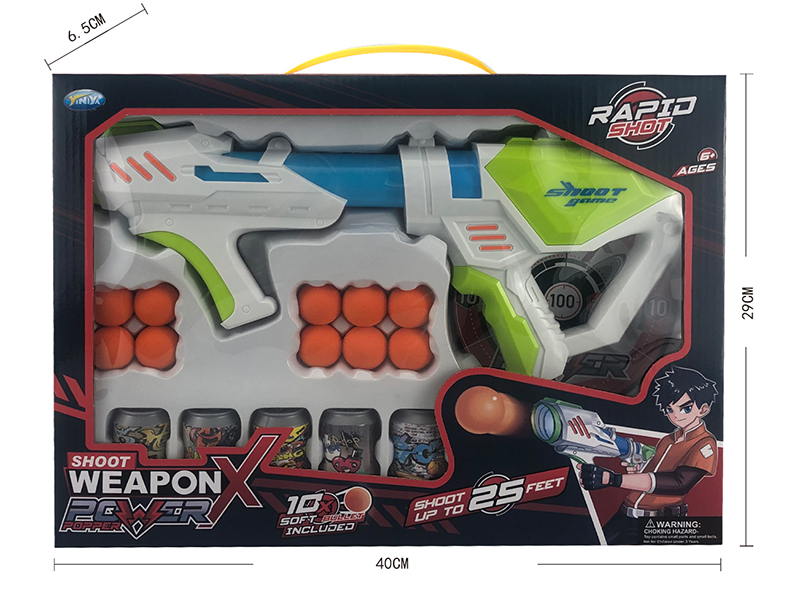 EVA Air Pressure Gun(With 10 Bullets,5 Cans)