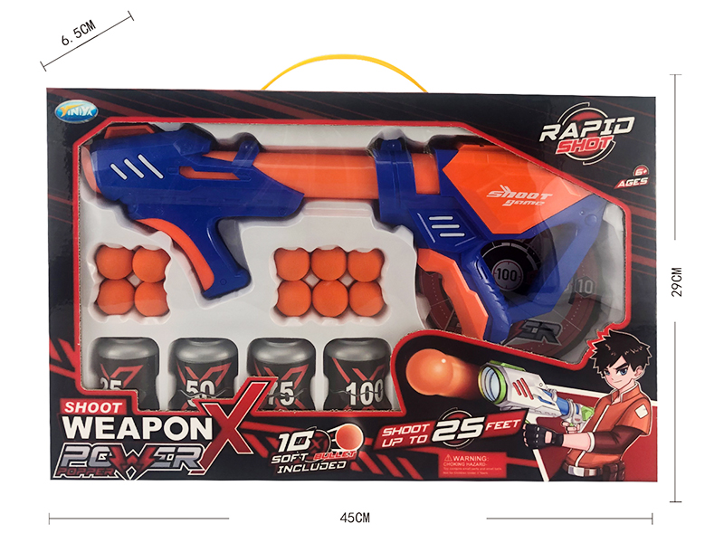 EVA Air Pressure Gun(With 10 Bullets,4 Cans)