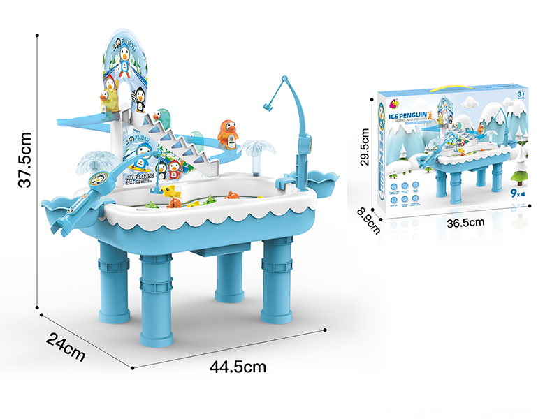 Ice Penguin Slide Fishing Table