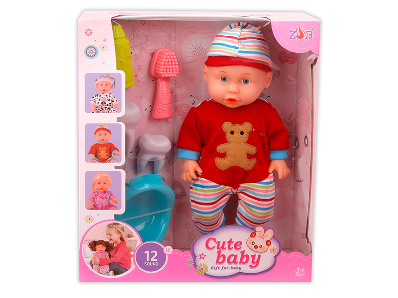 31cm Vinyl Head Blow Molding Body Doll Set(12 Sound IC)