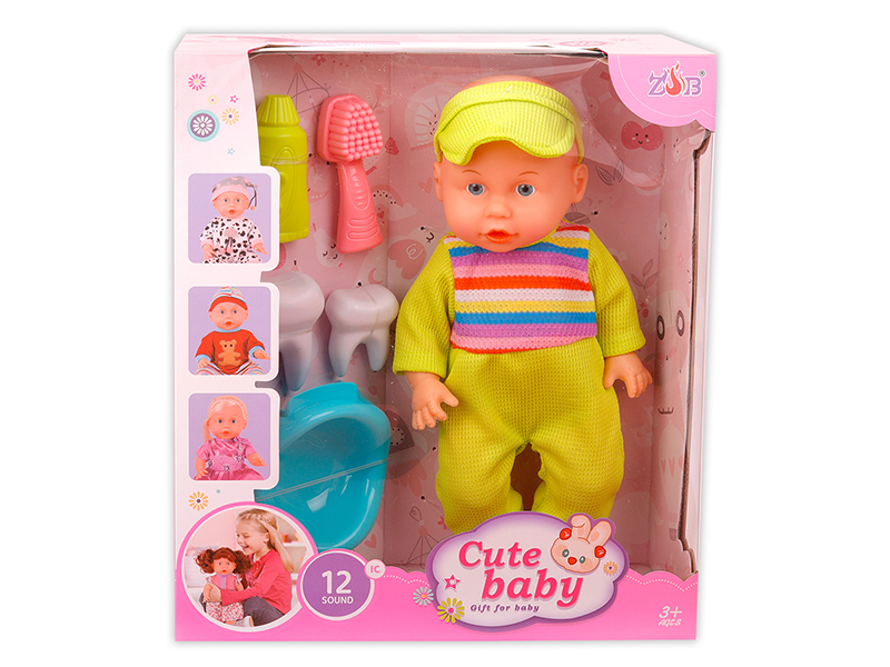 31cm Vinyl Head Blow Molding Body Doll Set(12 Sound IC)