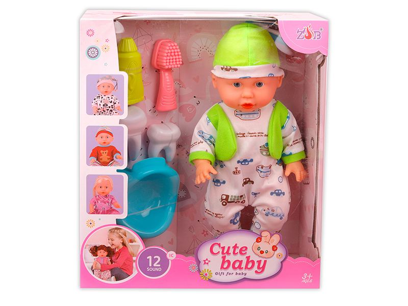 31cm Vinyl Head Blow Molding Body Doll Set(12 Sound IC)