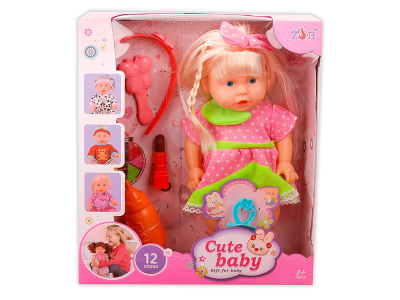 31cm Vinyl Head Blow Molding Body Doll Set(12 Sound IC)