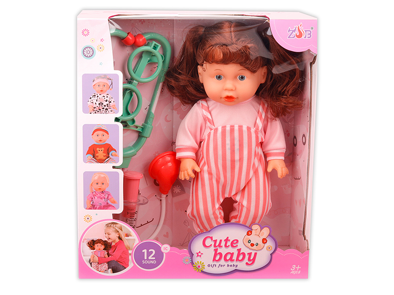 31cm Vinyl Head Blow Molding Body Doll Set(12 Sound IC)