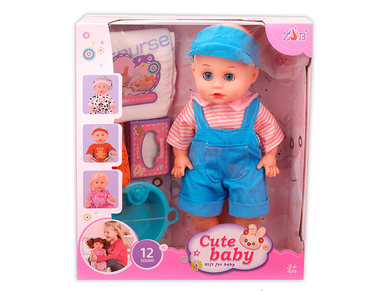 31cm Vinyl Head Blow Molding Body Doll Set(12 Sound IC)