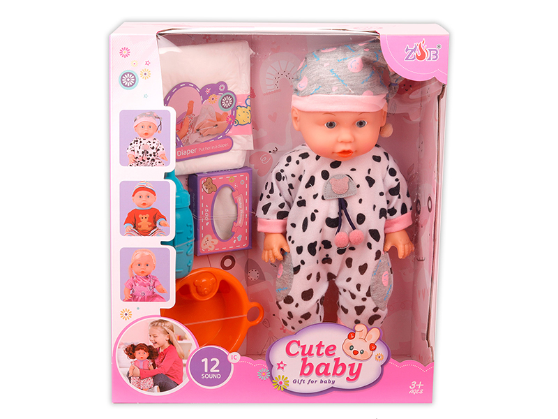 31cm Vinyl Head Blow Molding Body Doll Set(12 Sound IC)