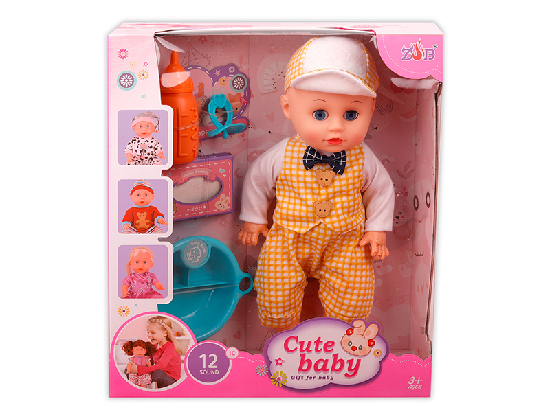 31cm Vinyl Head Blow Molding Body Doll Set(12 Sound IC)