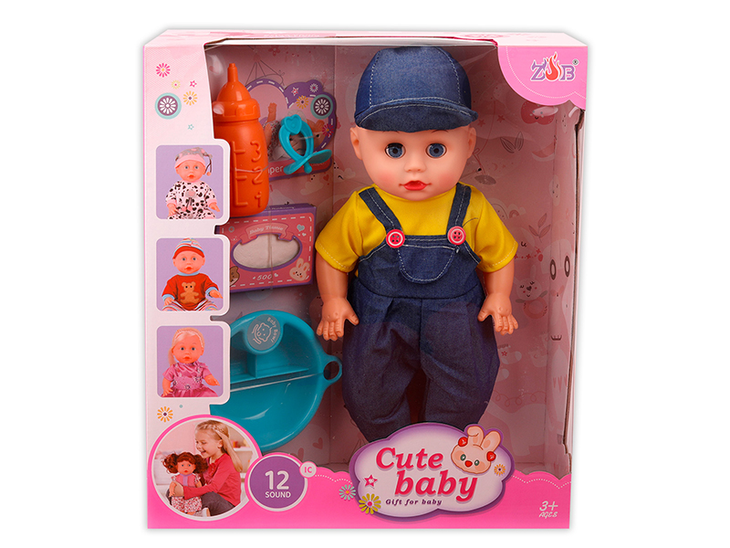 31cm Vinyl Head Blow Molding Body Doll Set(12 Sound IC)