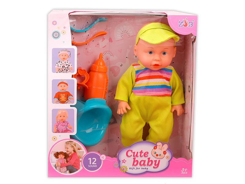 31cm Vinyl Head Blow Molding Body Doll Set(12 Sound IC)