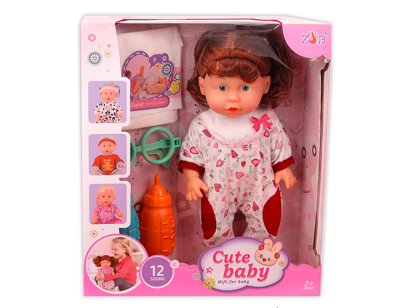 31cm Vinyl Head Blow Molding Body Doll Set(12 Sound IC)
