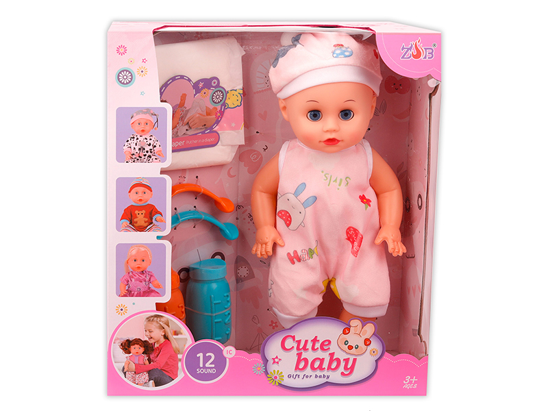 31cm Vinyl Head Blow Molding Body Doll Set(12 Sound IC)