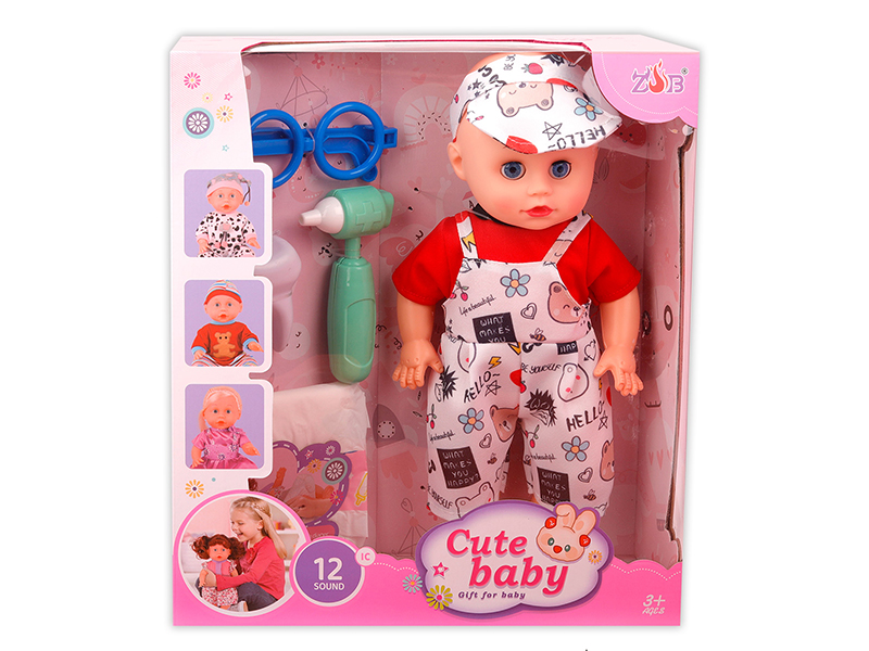 31cm Vinyl Head Blow Molding Body Doll Set(12 Sound IC)