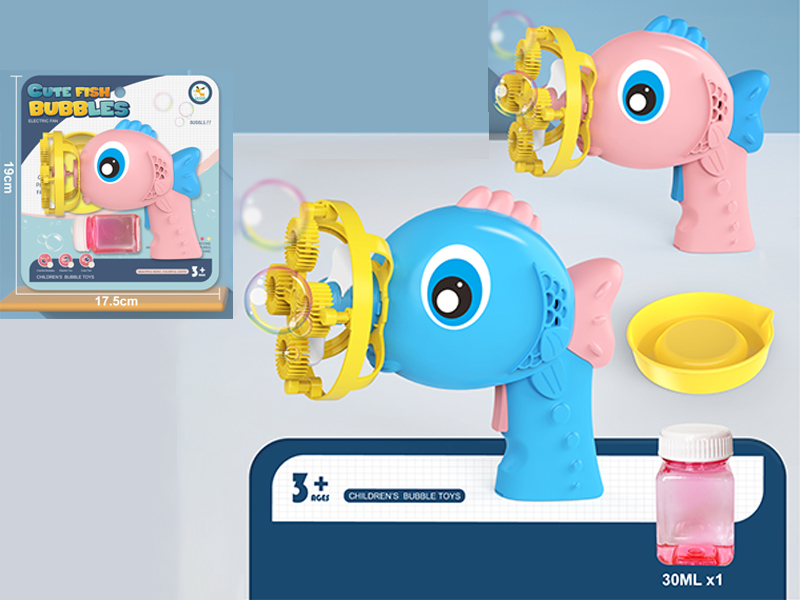 B/O 2 In 1 Big Eye Fish Fan Bubble Machine