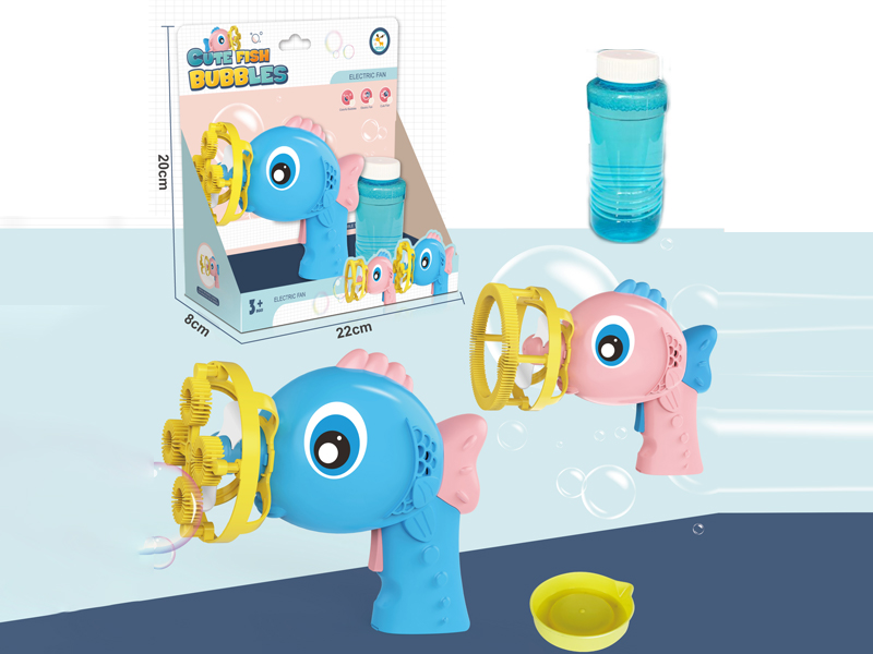 B/O 2 In 1 Big Eye Fish Fan Bubble Machine