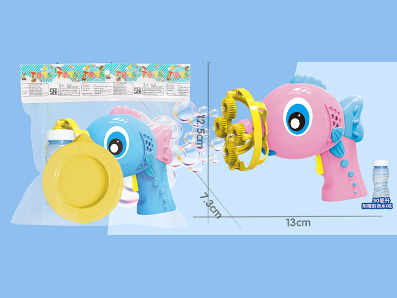 B/O 2 In 1 Big Eye Fish Fan Bubble Machine