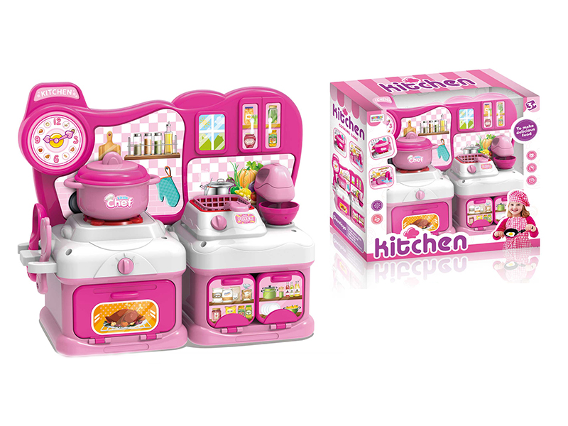 Pink Cartoon Puzzle Kitchenware Set