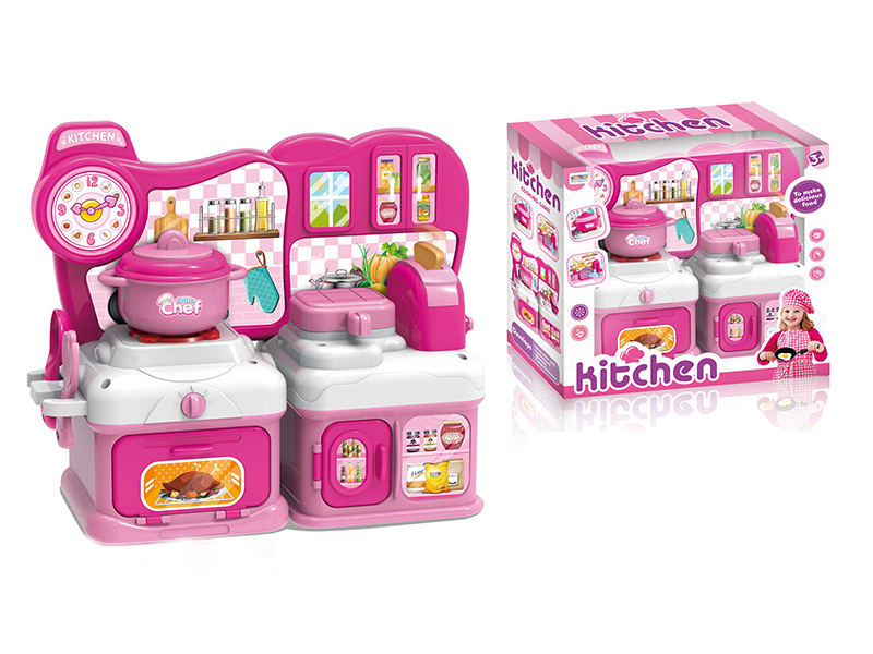 Pink Cartoon Puzzle Kitchenware Set