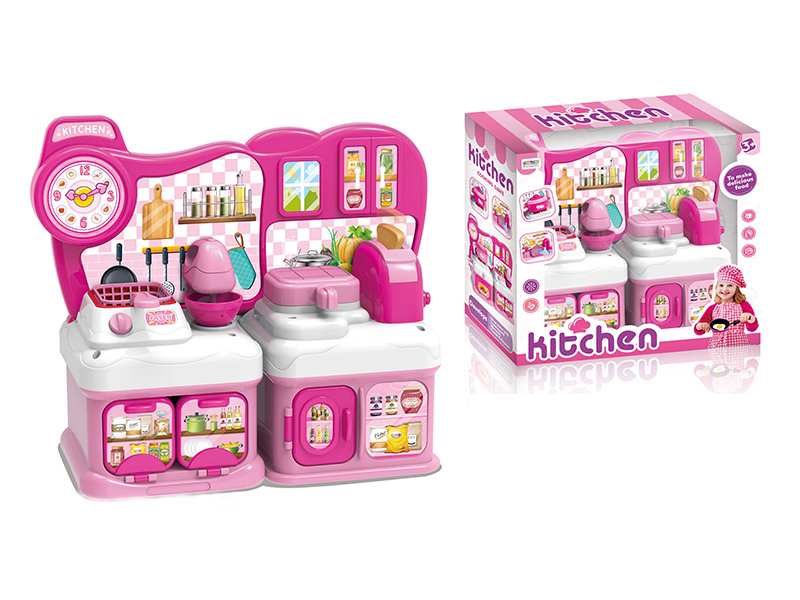 Pink Cartoon Puzzle Kitchenware Set