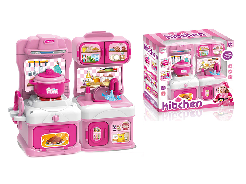 Pink Cartoon Puzzle Kitchenware Set