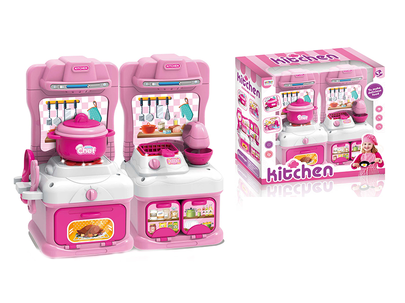 Pink Cartoon Puzzle Kitchenware Set