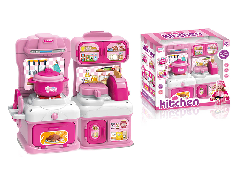 Pink Cartoon Puzzle Kitchenware Set