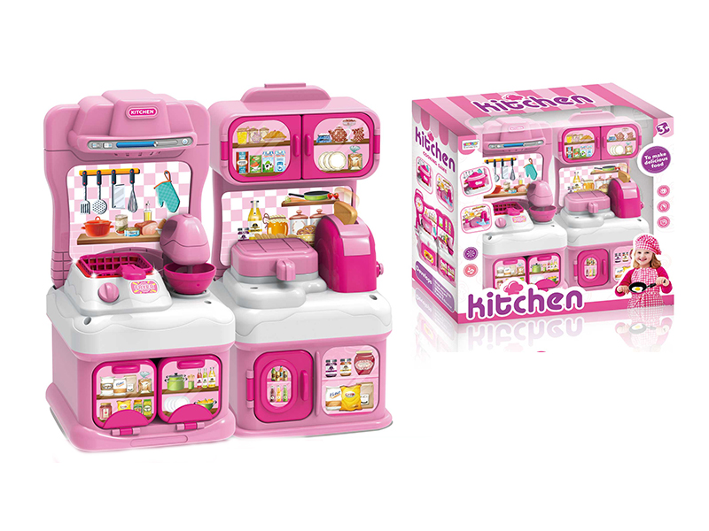 Pink Cartoon Puzzle Kitchenware Set
